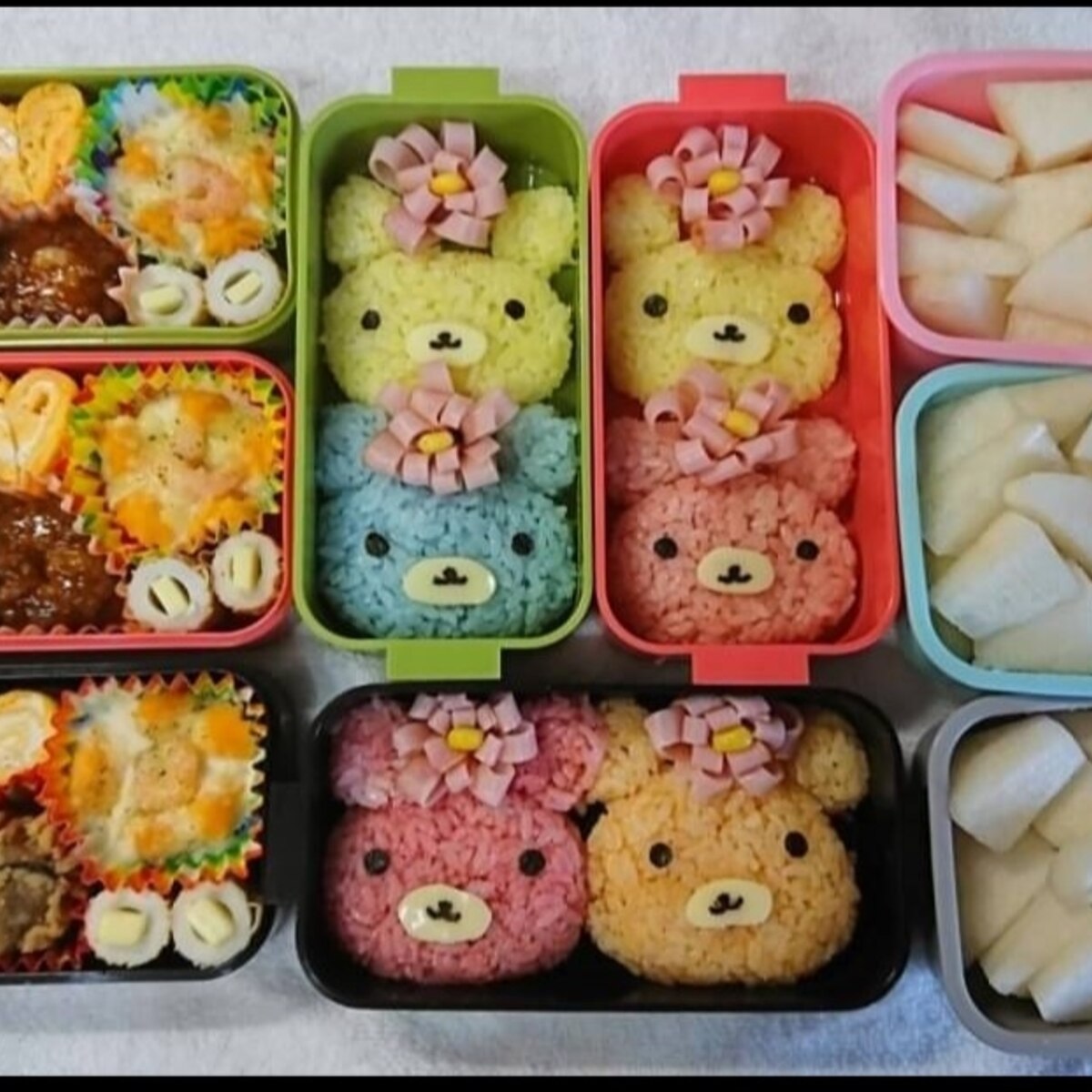 簡単 キャラ弁 カラフルくまさん レシピ 作り方 By Rururu13 楽天レシピ 簡単 キャラ弁 カラフルくまさん レシピ 作り方 By Rururu13 楽天レシピ